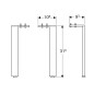 Geberit Acanto - Pieds pour meuble, 316 mm, aluminium/chrome 500.657.00.2