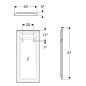 Geberit Xeno 2 - Miroir 400x910 mm avec éclairage LED et système anti-buée 500.520.00.1