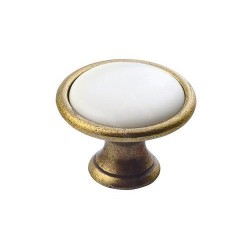 Sapho Accessoires - Poignée pour le meuble Cross, bronze/blanc 12937