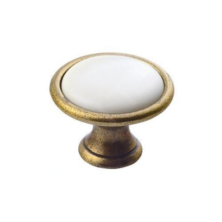 Sapho Accessoires - Poignée pour le meuble Cross, bronze/blanc 12937
