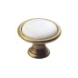 Sapho Accessoires - Poignée pour le meuble Cross, bronze/blanc 12937