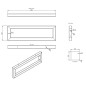 Sapho Accessoires - Support fermé 490 mm, inox brossé 30384