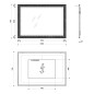 Sapho Miroirs - Miroir Flut dans un cadre 1000x700 mm, avec éclairage LED, blanc FT100 Sapho Miroirs - Miroir Flut dans un cadre 1000x700 mm, avec éclairage LED, blanc FT100