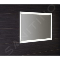 Sapho Miroirs - Miroir Flut dans un cadre 1000x700 mm, avec éclairage LED, blanc FT100