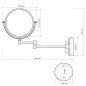 Sapho Équipement de salle de bain - Miroir cosmétique, bronze XP012 Sapho Équipement de salle de bain - Miroir cosmétique, bronze XP012