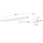 Sapho Éclairage - Luminaire LED Esther, 280x14x107 mm, 6 W, noir E27679CI Sapho Éclairage - Luminaire LED Esther, 280x14x107 mm, 6 W, noir E27679CI