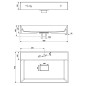 Sapho Godiva - Lavabo 680x440 mm, sans trop-plein, trou pour robinet, blanc GU068 Sapho Godiva - Lavabo 680x440 mm, sans trop-plein, trou pour robinet, blanc GU068