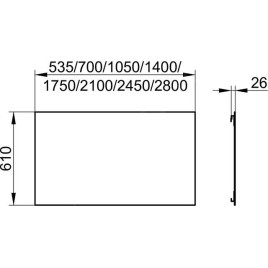 Keuco Edition 11 - Miroir 2450x610 mm 11195004000
