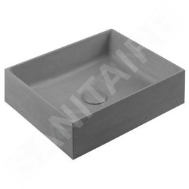 Sapho Formigo - Lavabo à poser 475x365 mm, sans trop-plein, sans trou pour robinet, gris FG019