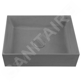Sapho Formigo - Lavabo à poser 475x365 mm, sans trop-plein, sans trou pour robinet, gris FG019
