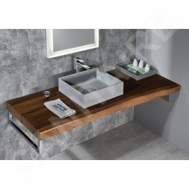 Sapho Formigo - Lavabo à poser 475x365 mm, sans trop-plein, sans trou pour robinet, gris FG019