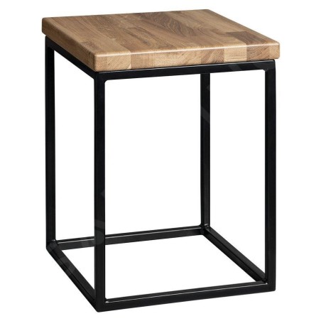 Sapho Ska - Tabouret de salle de bain, 300x410x300 mm, noir mat/chêne SKA190