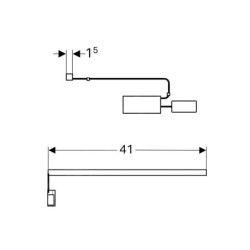 Geberit Accessoires - Réglette lumineuse, longueur 410 mm 501410000
