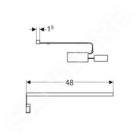 Geberit Accessoires - Réglette lumineuse, longueur 480 mm 501480000