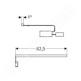 Geberit Accessoires - Réglette lumineuse, longueur 825 mm 501825000