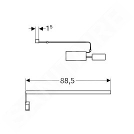 Geberit Accessoires - Réglette lumineuse, longueur 885 mm 501885000