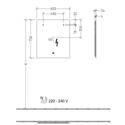 Villeroy & Boch More to See Lite - Miroir avec éclairage LED, 650x750x24 mm A4596500