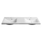 Sapho Lucia - Meuble double vasque 1500x480 mm, avec trop-plein et 2 trous pour la robinetterie, blanc 50154