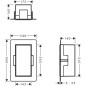 Hansgrohe XtraStoris Minimalistic - Niche murale, 300x150x140 mm, noir mat 56076670