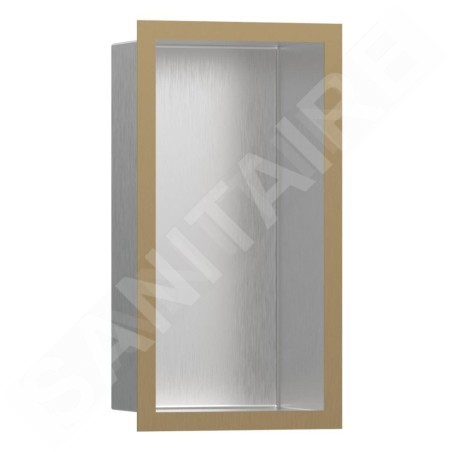 Hansgrohe XtraStoris Individual - Niche murale avec cadre design, 300x150x100 mm, inox brossé / bronze brossé 56094140