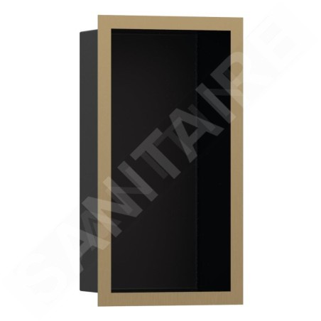 Hansgrohe XtraStoris Individual - Niche murale avec cadre design, 300x150x100 mm, noir mat / bronz brossé 56095140