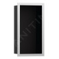 Hansgrohe XtraStoris Individual - Niche murale avec cadre design, 300x150x100 mm, noir noir / inox brossé 56095800