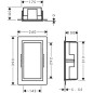 Hansgrohe XtraStoris Individual - Niche murale avec cadre design, 300x150x100 mm, noir noir / inox brossé 56095800