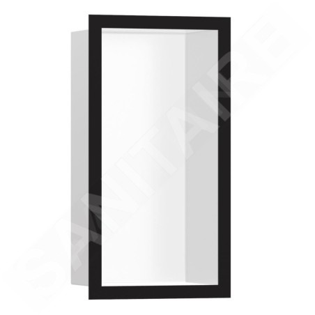 Hansgrohe XtraStoris Individual - Niche murale avec cadre design, 300x150x100 mm, blanc mat / noir mat 56096670