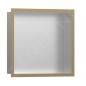 Hansgrohe XtraStoris Individual - Niche murale avec cadre design, 300x300x100 mm, inox brossé / bronze brossé 56097140