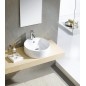 Sapho Yakarta - Lavabo à poser, avec trop-plein, trou pour robinetterie, blanc BH7021 Sapho Yakarta - Lavabo à poser, avec trop-plein, trou pour robinetterie, blanc BH7021