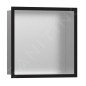 Hansgrohe XtraStoris Individual - Niche murale avec cadre design, 300x300x100 mm, inox brossé / noir mat 56097670