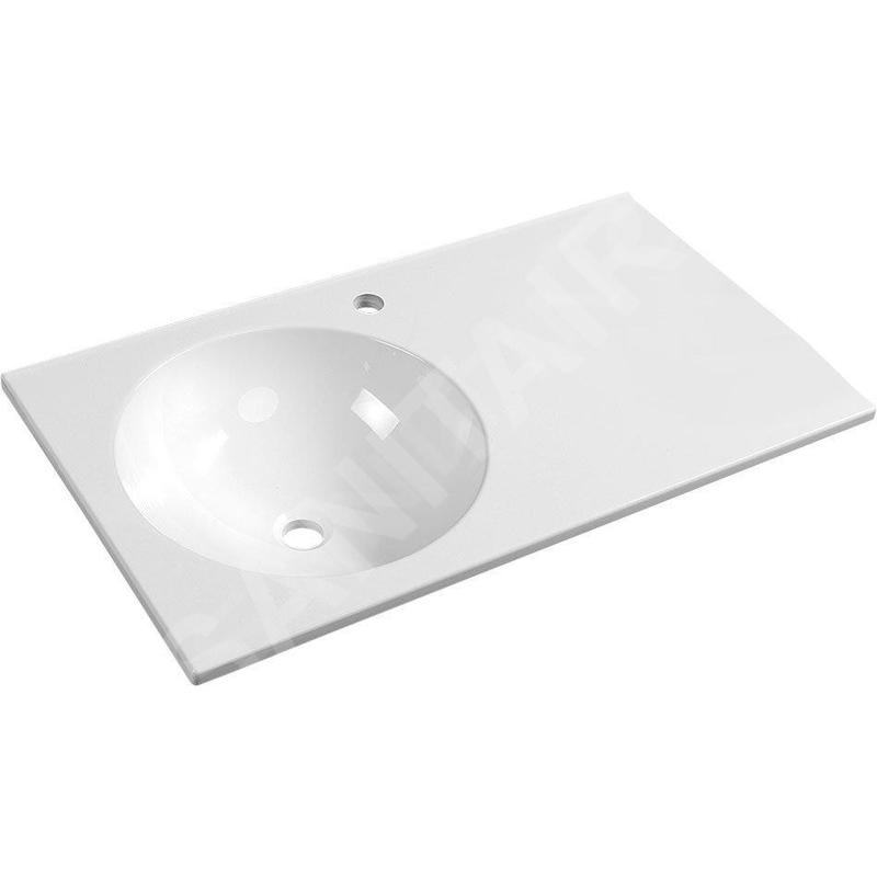 Sapho Juno - Lavabo 800x150x460 mm, version gauche, blanc JU080 Sapho Juno - Lavabo 800x150x460 mm, version gauche, blanc JU080