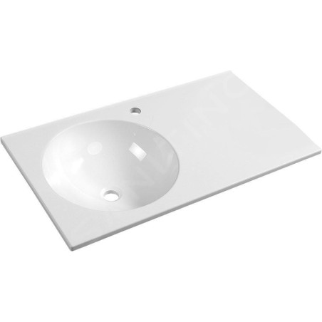 Sapho Juno - Lavabo 800x150x460 mm, version gauche, blanc JU080