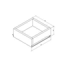 Sapho Espace - Tiroir intérieure  256x100x280 mm, blanc ESC999
