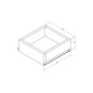 Sapho Espace - Tiroir intérieure  256x100x280 mm, blanc ESC999