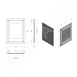Sapho Miroirs - Miroir dans un cadre, 600x800 mm, chêne argenté NX608-1111