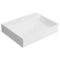Sapho Lavabos - Lavabo Twig, 600x470 mm, avec un trou pour robinet, blanc TW060
