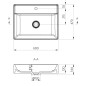 Sapho Lavabos - Lavabo Twig, 600x470 mm, avec un trou pour robinet, blanc TW060 Sapho Lavabos - Lavabo Twig, 600x470 mm, avec un trou pour robinet, blanc TW060