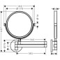 Axor Universal Circular - Miroir cosmétique, noir mat 42849670 Axor Universal Circular - Miroir cosmétique, noir mat 42849670