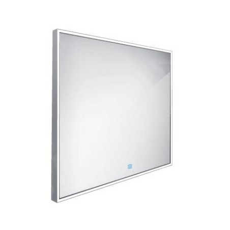 Nimco Miroirs - Miroir avec éclairage LED, 600x600 mm, capteur tactile, aluminium ZP 13066V
