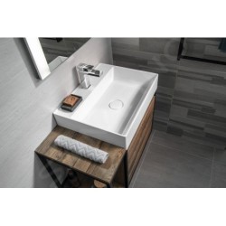 Sapho Lavabos - Lavabo Twig, 600x470 mm, avec un trou pour robinet, blanc TW060