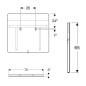Geberit Option - Miroir avec éclairage LED, 700x650 mm 819270000 Geberit Option - Miroir avec éclairage LED, 700x650 mm 819270000