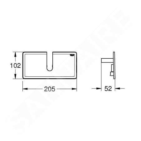 Grohe Euphoria - Tablette EasyReach, blanc 26362LN1