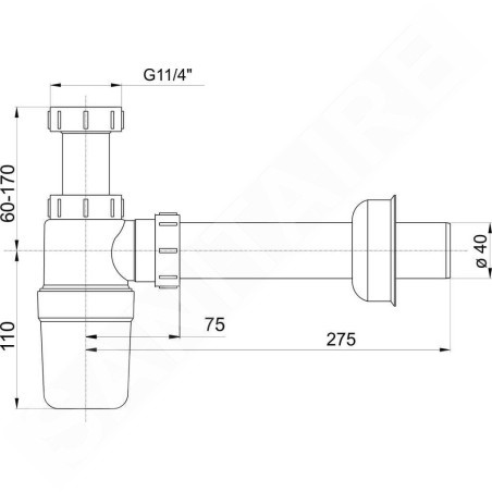 Novaservis Siphons - Siphon de lavabo 5/4" mère, plastique 431,P