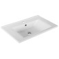 Aqualine Zuno - Lave-mains, 650x450 mm, avec trop-plein, un trou pour robinetterie, blanc 9065 Aqualine Zuno - Lave-mains, 650x450 mm, avec trop-plein, un trou pour robinetterie, blanc 9065