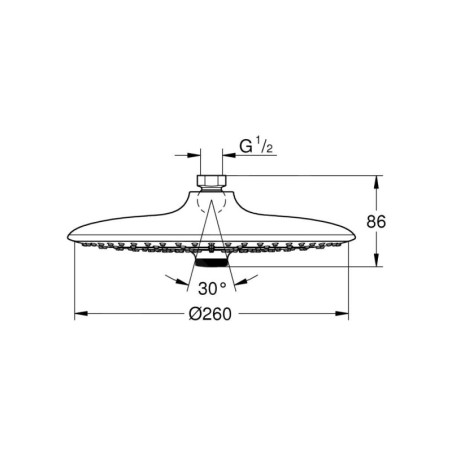 Grohe Euphoria SmartControl - Douche de tête 260, 3 jets, chrome 26457000