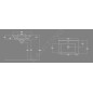Aqualine Zuno - Lave-mains, 650x450 mm, avec trop-plein, un trou pour robinetterie, blanc 9065 Aqualine Zuno - Lave-mains, 650x450 mm, avec trop-plein, un trou pour robinetterie, blanc 9065