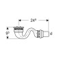 Geberit Sestra - Garniture de vidage pour receveurs, hauteur du robinet 50 mm 550.018.00.1