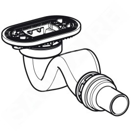 Geberit Sestra - Garniture de vidage pour receveurs, hauteur du robinet 50 mm 550.018.00.1