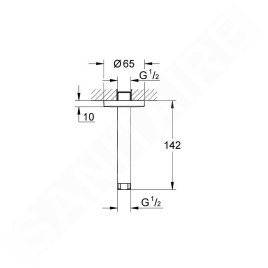 Grohe Rainshower - Bras de douche 142 mm, chrome 28724000